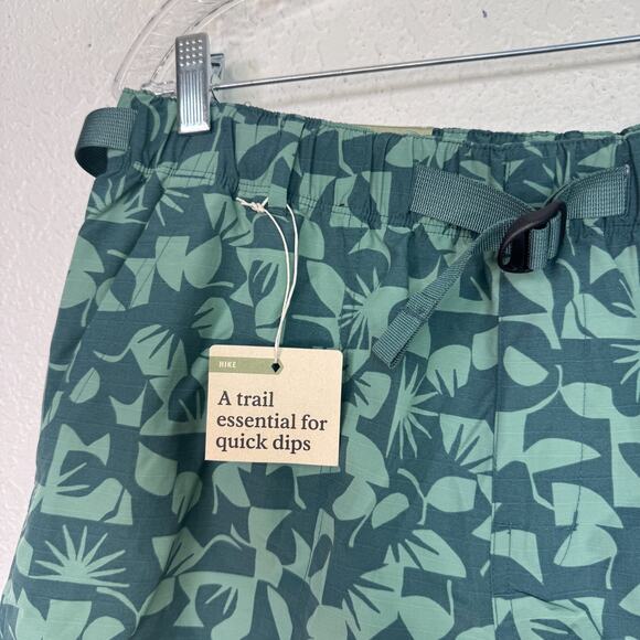 REI Trailmade Amphib Shorts Womens Medium Hiking Hike Swim Sun Peak Jasper Green - Picture 4 of 11